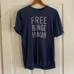 Life is good free range human tee